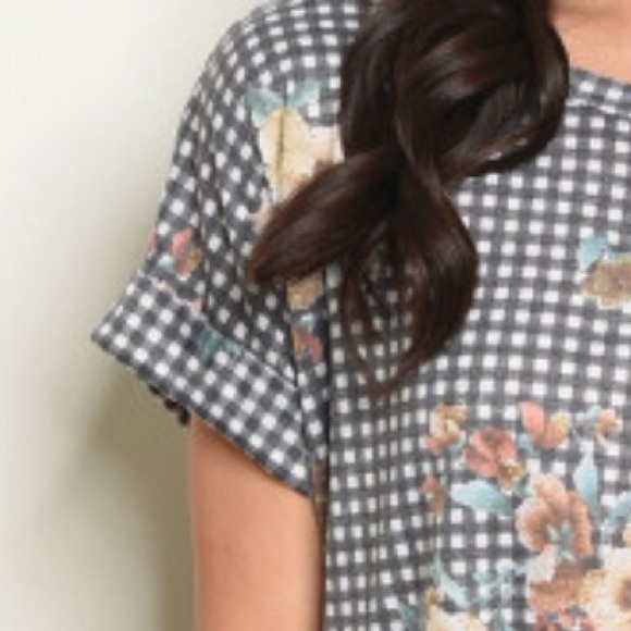 ❤️floral checkered top - Picture 5 of 5